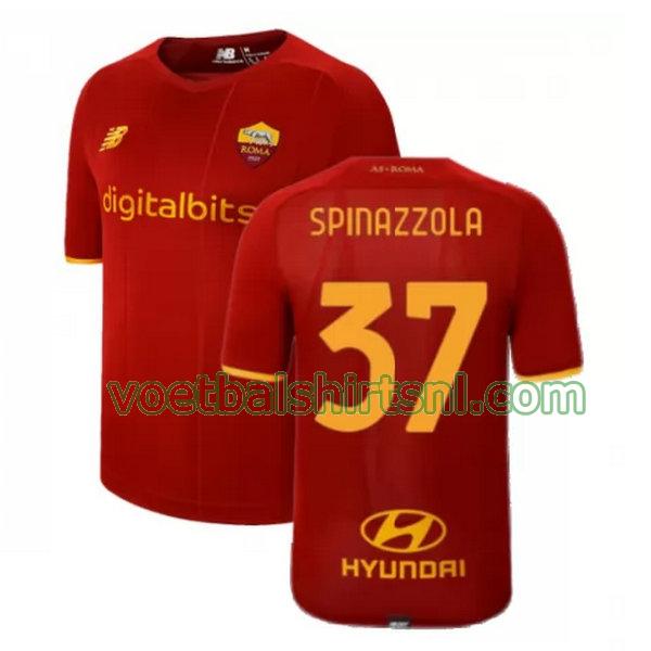 voetbalshirt as roma mannen 2021 2022 thuis spinazzola 37 rood