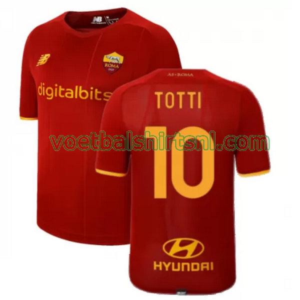 voetbalshirt as roma mannen 2021 2022 thuis totti 10 rood