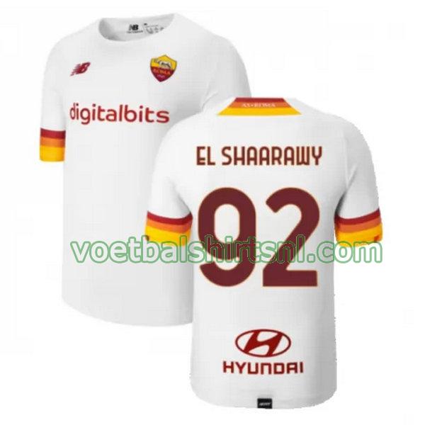 voetbalshirt as roma mannen 2021 2022 uit el shaarawy 92 wit