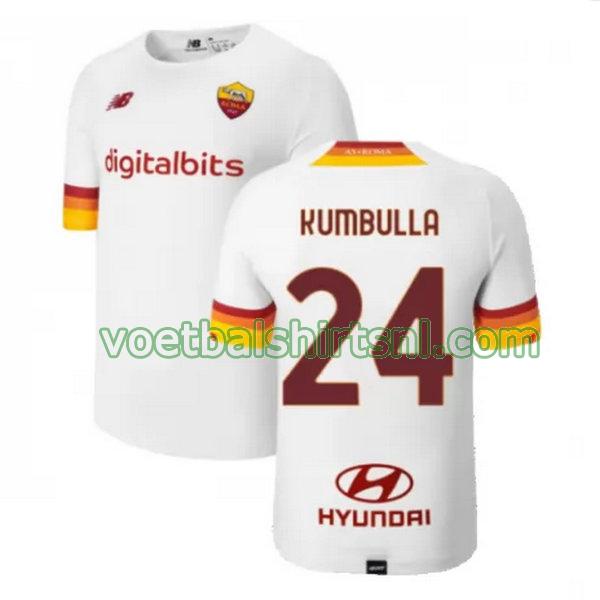 voetbalshirt as roma mannen 2021 2022 uit kumbulla 24 wit