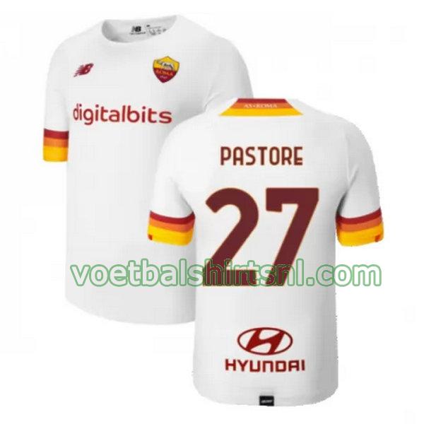 voetbalshirt as roma mannen 2021 2022 uit pastore 27 wit