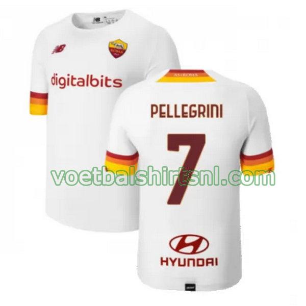 voetbalshirt as roma mannen 2021 2022 uit pellegrini 7 wit
