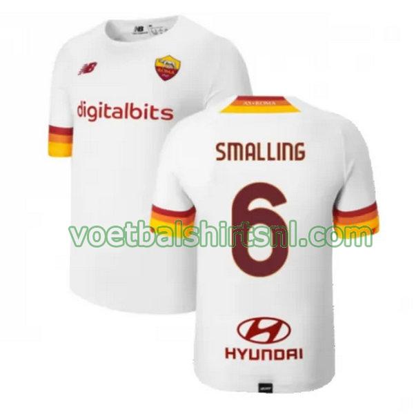 voetbalshirt as roma mannen 2021 2022 uit smalling 6 wit
