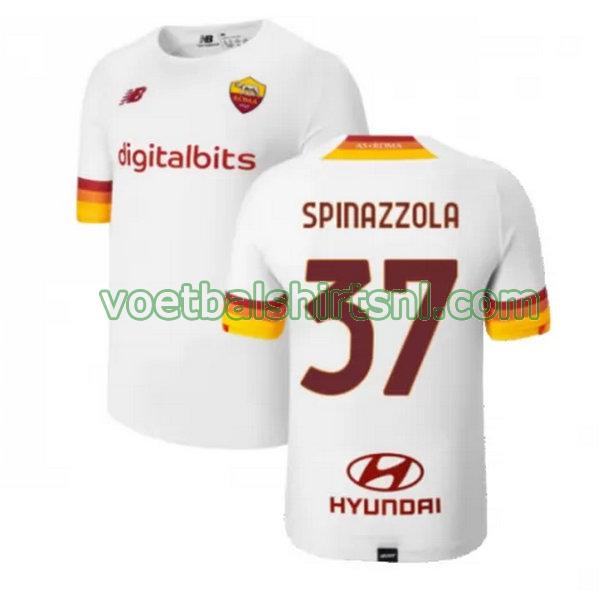 voetbalshirt as roma mannen 2021 2022 uit spinazzola 37 wit