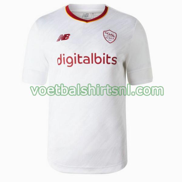 voetbalshirt as roma mannen 2022 2023 uit thailand wit