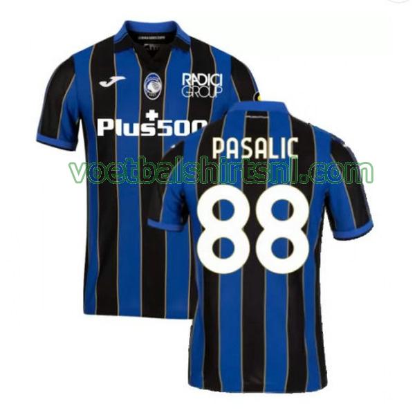 voetbalshirt atalanta mannen 2021 2022 thuis pasalic 88 blauw zwart