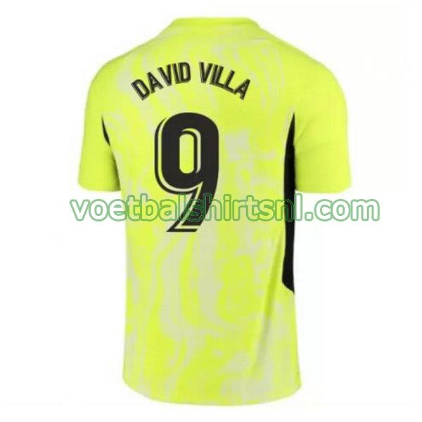 voetbalshirt atletico madrid mannen 2020-2021 3e david villa 9 groen