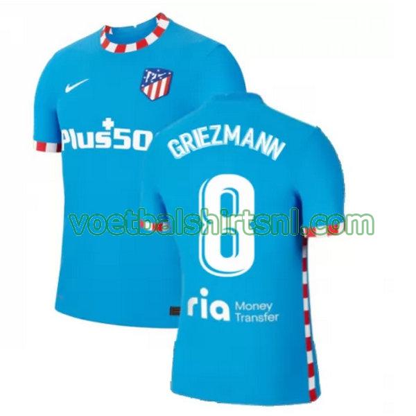 voetbalshirt atletico madrid mannen 2021 2022 3e griezmann 8 blauw