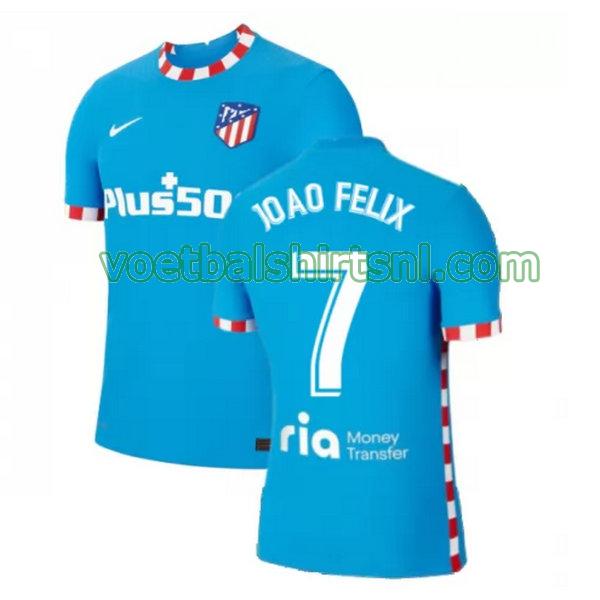 voetbalshirt atletico madrid mannen 2021 2022 3e joao felix 7 blauw