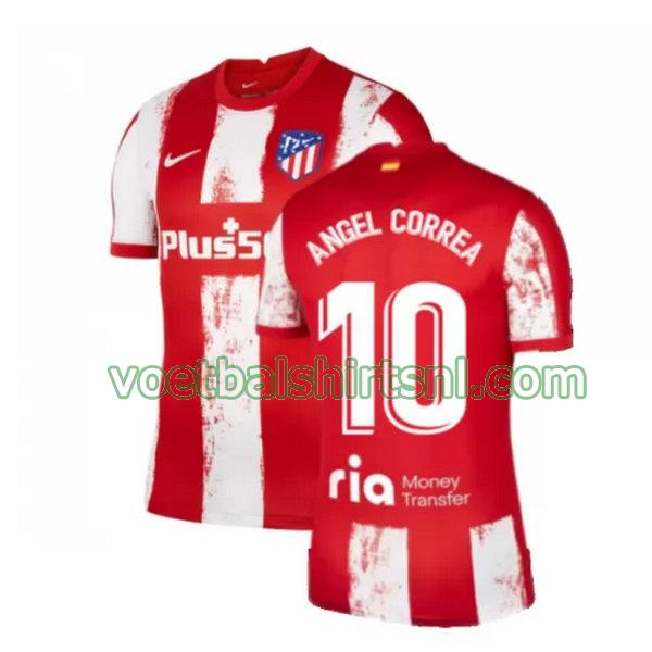 voetbalshirt atletico madrid mannen 2021 2022 thuis angel correa 10 rood wit