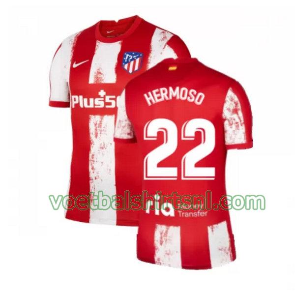 voetbalshirt atletico madrid mannen 2021 2022 thuis hermoso 22 rood wit