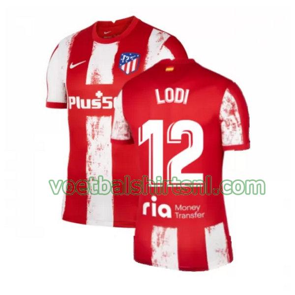 voetbalshirt atletico madrid mannen 2021 2022 thuis lodi 12 rood wit