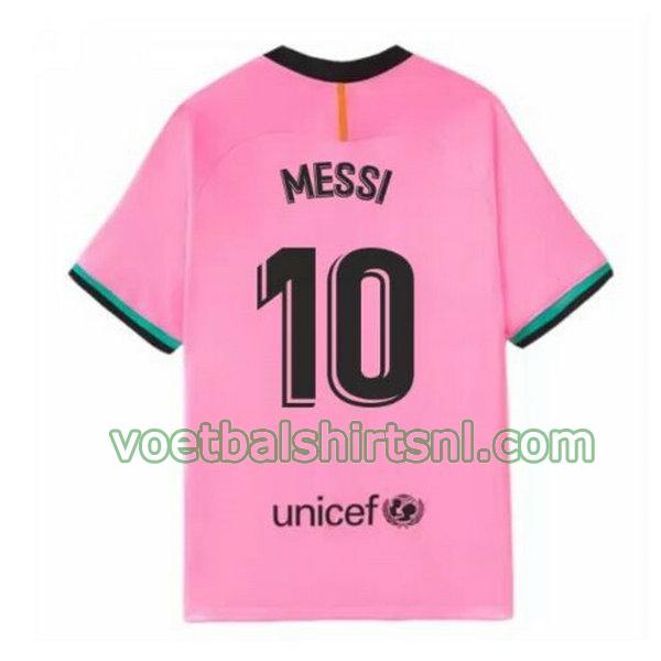 voetbalshirt barcelona mannen 2020-2021 3e messi 10 roze