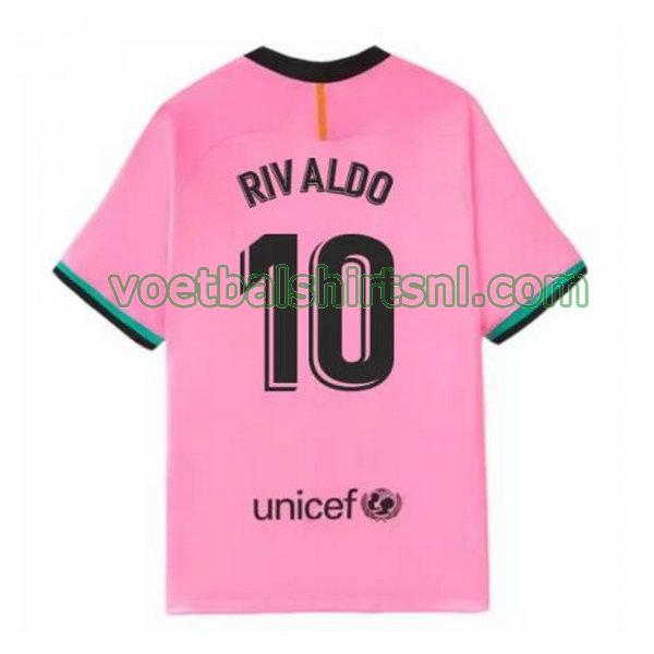 voetbalshirt barcelona mannen 2020-2021 3e rivaldo 10 roze