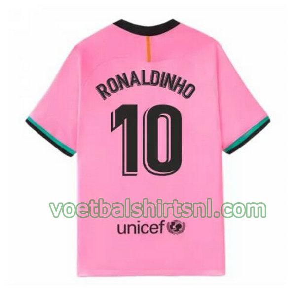 voetbalshirt barcelona mannen 2020-2021 3e ronaldinho 10 roze