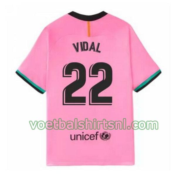 voetbalshirt barcelona mannen 2020-2021 3e vidal 22 roze