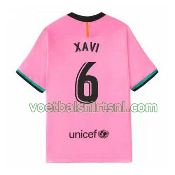 voetbalshirt barcelona mannen 2020-2021 3e xavi 6 roze