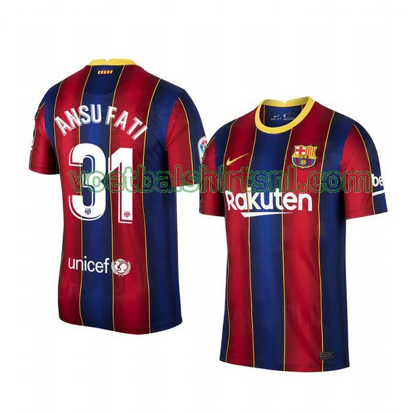 voetbalshirt barcelona mannen 2020-2021 thuis ansu fati 31