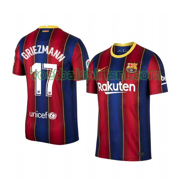 voetbalshirt barcelona mannen 2020-2021 thuis antoine griezmann 17