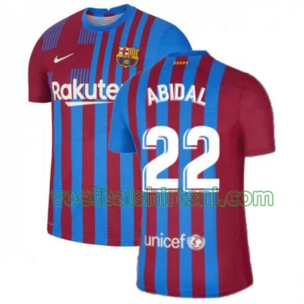 voetbalshirt barcelona mannen 2021 2022 thuis abidal 22 rood wit