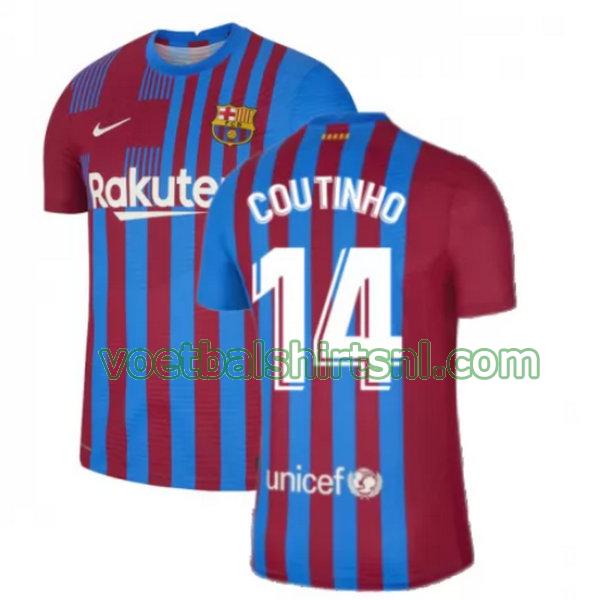 voetbalshirt barcelona mannen 2021 2022 thuis coutinho 14.jpg rood wit
