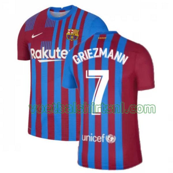 voetbalshirt barcelona mannen 2021 2022 thuis griezmann 7 rood wit
