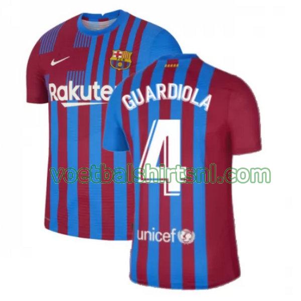 voetbalshirt barcelona mannen 2021 2022 thuis guardiola 4 rood wit