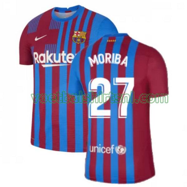 voetbalshirt barcelona mannen 2021 2022 thuis moriba 27 rood wit