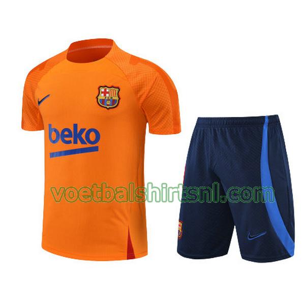 voetbalshirt barcelona mannen 2022 2023 training oranje set