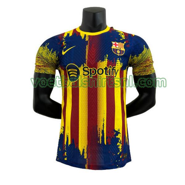 voetbalshirt barcelona mannen 2023 2024 special edition geel blauw player