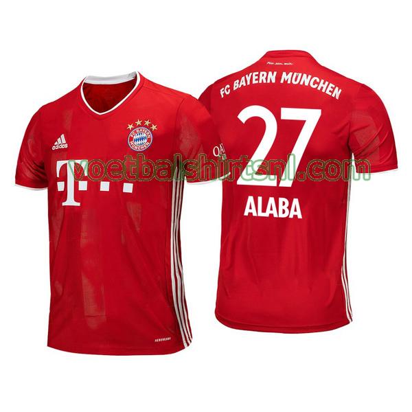 voetbalshirt bayern münchen mannen 2020-2021 thuis david alaba 27