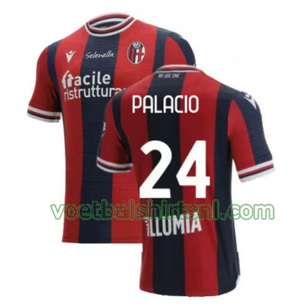 voetbalshirt bologna mannen 2021 2022 thuis palacio 24 rood blauw