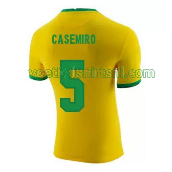 voetbalshirt brazilië mannen 2020-2021 thuis casemiro 5 geel