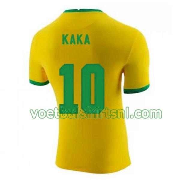 voetbalshirt brazilië mannen 2020-2021 thuis kaka 10 geel