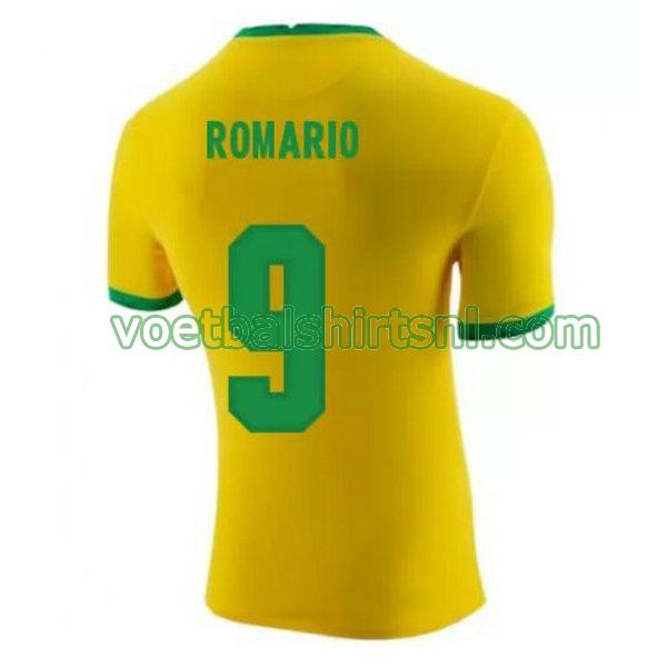 voetbalshirt brazilië mannen 2020-2021 thuis romario 9 geel