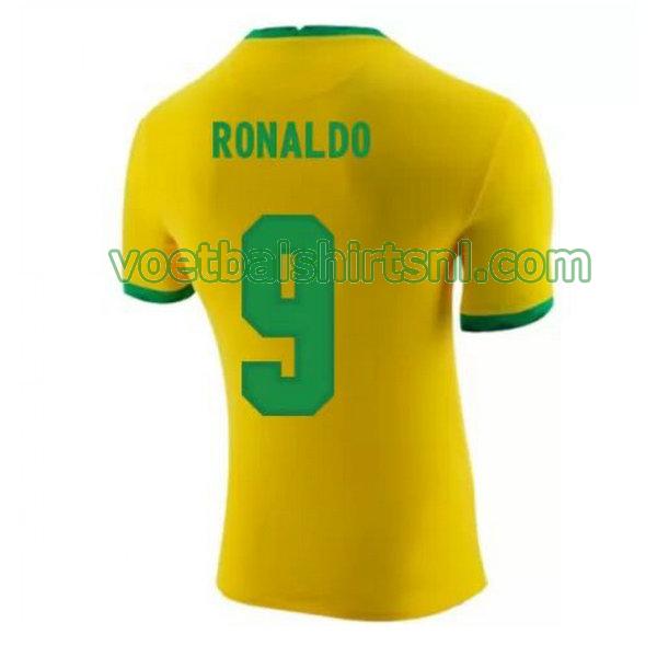voetbalshirt brazilië mannen 2020-2021 thuis ronaldo 9 geel