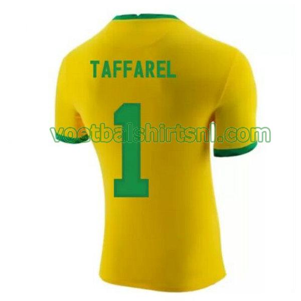 voetbalshirt brazilië mannen 2020-2021 thuis taffarel 1 geel