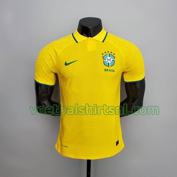 voetbalshirt brazilië mannen 2021 2022 futsal thuis geel player
