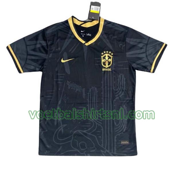 voetbalshirt brazilië mannen 2022 special edition zwart