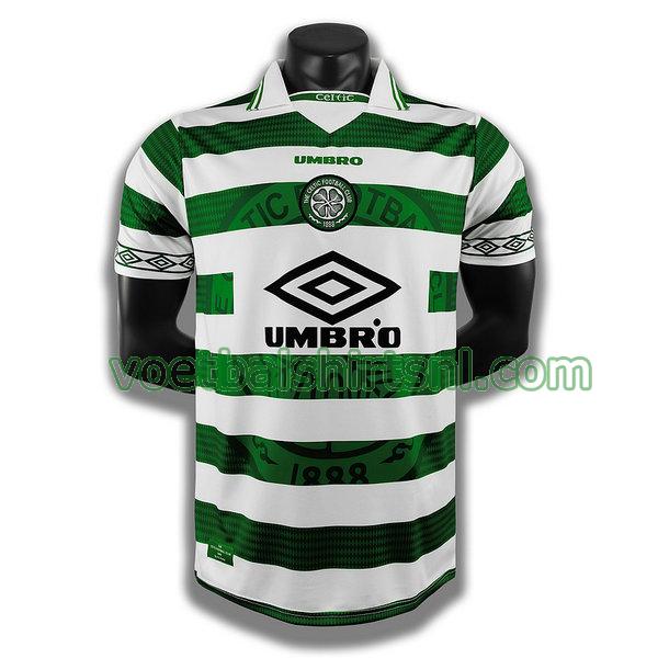 voetbalshirt celtic mannen 1998 1999 thuis player wit groen