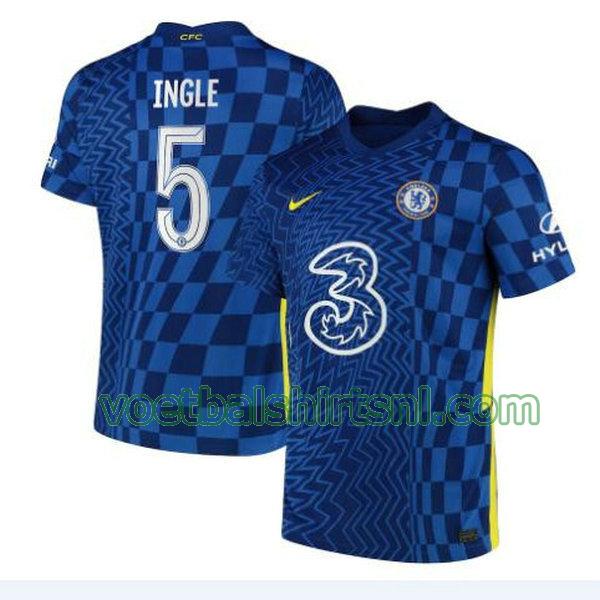 voetbalshirt chelsea mannen 2021 2022 thuis ingle 5 blauw