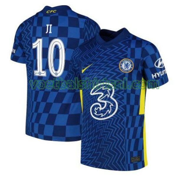 voetbalshirt chelsea mannen 2021 2022 thuis ji 10 blauw