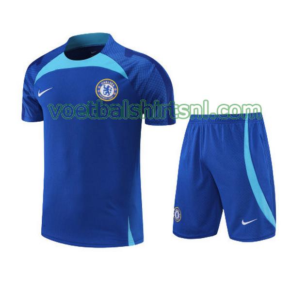 voetbalshirt chelsea mannen 2022 2023 training blauw set