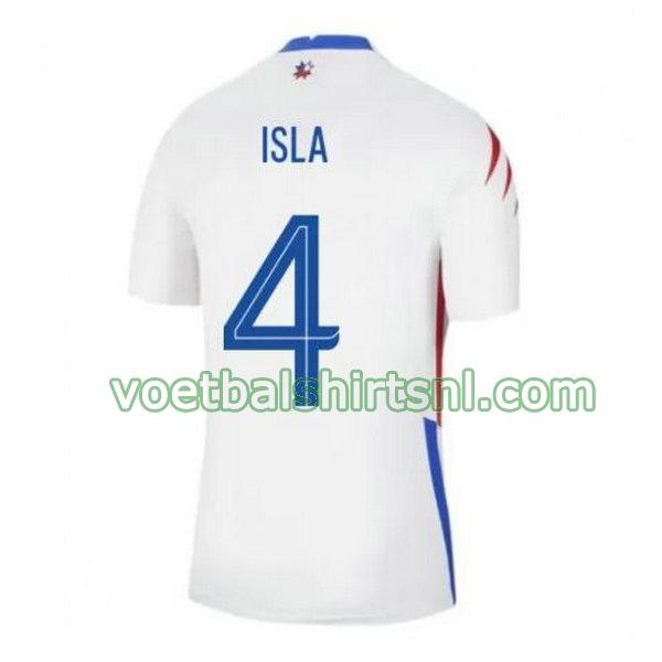 voetbalshirt chili mannen 2020-2021 uit isla 4 wit
