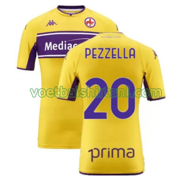 voetbalshirt fiorentina mannen 2021 2022 3e pezzella 20 geel