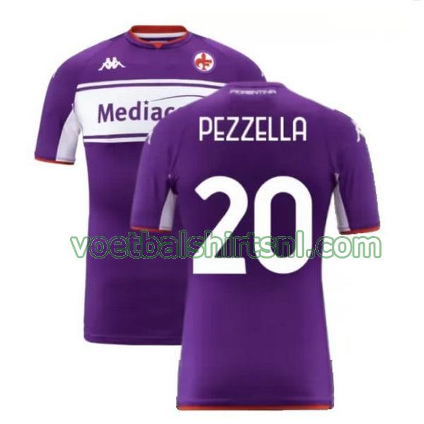voetbalshirt fiorentina mannen 2021 2022 thuis pezzella 20 purper