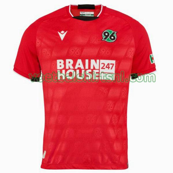 voetbalshirt hannover 96 mannen 2021 2022 thuis thailand rood