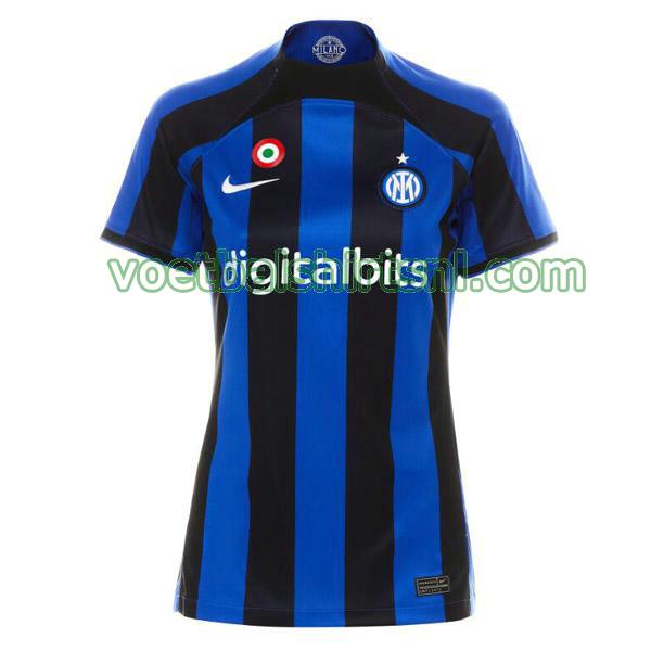 voetbalshirt inter milan dames 2022 2023 thuis blauw zwart