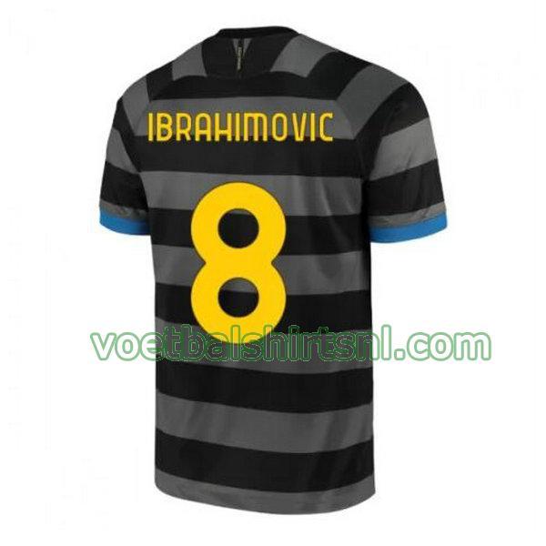voetbalshirt inter milan mannen 2020-2021 3e ibrahimovic 8 grijs