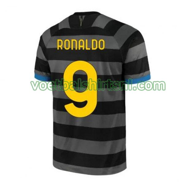 voetbalshirt inter milan mannen 2020-2021 3e ronaldo 9 grijs